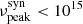 $ \nu_{\mathrm{peak}}^{\mathrm{syn}} < 10^{15} $