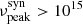 $ \nu_{\mathrm{peak}}^{\mathrm{syn}} > 10^{15} $