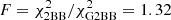 $ F=\chi^2_{\rm 2BB}/\chi^2_{\rm G2BB}=1.32 $