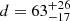 $ d=63_{-17}^{+26} $