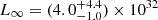 $ L_\infty = (4.0_{-1.0}^{+4.4})\times10^{32} $