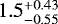 $1.5_{-0.55}^{&#x002B;0.43}$