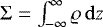 $\Sigma = \int_{-\infty}^{\infty} \varrho {\,\mathrm{d}} z$