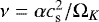 $\nu = \alpha c_{\textrm{s}}^2 / \Omega_K$