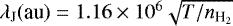 $\lambda_{\textrm{J}}(\textrm{au})=1.16\times10^6 \sqrt{T/n_{{\textrm{H}_2}}}$