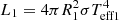$ L_1=4\pi R_1^2\sigma T_{\rm eff1}^4 $