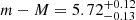 $ m-M=5.72^{+0.12}_{-0.13} $