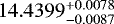 $14.4399^{&#x002B;0.0078}_{-0.0087}$