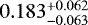 $0.183^{&#x002B;0.062}_{-0.063}$