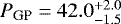 $P_{\textrm{GP}}=42.0^{&#x002B;2.0}_{-1.5}$