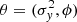 $ \theta = (\sigma_y^2,\phi) $
