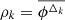 $ \rho_k = \overline{\phi^{\Delta_{k}}} $