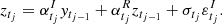$$ \begin{aligned} z_{t_j} = \alpha _{t_j}^{I}y_{t_{j-1}} + \alpha _{t_j}^{R}z_{t_{j-1}} + \sigma _{t_j}\varepsilon _{t_j}^I. \end{aligned} $$