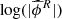 $ \log(|\widehat{\phi}^R|) $