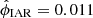$ \hat{\phi}_{\mathrm{IAR}} =0.011 $