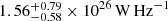 $ 1.56 \substack{+0.79 \\ -0.58} \times 10^{26} \,\mathrm{W\,Hz}^{-1} $