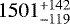 $1501^{&#x002B;142}_{-119}$