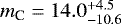 $m_{\textrm{C}} = 14.0^{&#x002B;4.5}_{-10.6}$