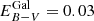 $ E_{B-V}^{\mathrm{Gal}} = 0.03\, $