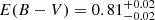 $ E(B-V)=0.81^{+0.02}_{-0.02} $