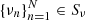 $ \{\nu_n\}_{n=1}^N \in S_{\nu} $