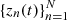 $ \{z_n(t)\}_{n=1}^N $