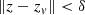 $$ \begin{aligned} \Vert z-z_v\Vert <\delta \end{aligned} $$