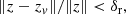$$ \begin{aligned} \Vert z-z_v\Vert /\Vert z\Vert <\delta _{\rm r}, \end{aligned} $$