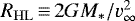 $R_{\mathrm{HL}}\,{\equiv}\,2GM_{*}/v_{\infty}^2$