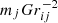 $ m_j G r_{ij}^{-2} $