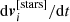 $ \mathrm{d} \boldsymbol{v}_{i}^{[\mathrm{stars}]}/\mathrm{d}t $