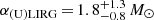 $ \alpha_{\mathrm{(U)LIRG}}\,{=}\,1.8^{+1.3}_{-0.8}\,M_\odot $