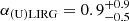 $ \alpha_{\mathrm{(U)LIRG}}=0.9^{+0.9}_{-0.5} $