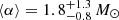$ \langle\alpha\rangle=1.8^{+1.3}_{-0.8}\,M_\odot $