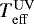 $T_{\mathrm{eff}}^{\mathrm{UV}}$