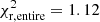 $ \chi^{2}_{\mathrm{r,entire}}=1.12 $