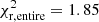 $ \chi^2_{\rm r,entire}=1.85 $