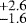 $\substack{&#x002B;2.6 \\ -1.6}$