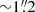 $ {\sim} 1{{\overset{\prime\prime}{.}}}2 $