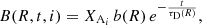 $$ \begin{aligned} B(R,t,i)= X_{\mathrm{A}_i} \, b(R) \, e^{-\frac{t}{\tau _{\rm D}(R)}}, \end{aligned} $$