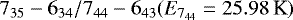 $7_{35}-6_{34}/7_{44}-6_{43}(E_{7_{44}}=25.98\, \textrm{K})$