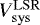 $V^{\mathrm{LSR}}_{\mathrm{sys}}$