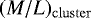 $(M/L)_{\mathrm{cluster}}$