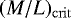 $(M/L)_{\mathrm{crit}}$