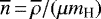 $\overline{n}\,{=}\,\overline{\rho}/(\mu {m}_{\textrm{H}})$