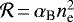 $\mathcal{R}\,{=}\,\alpha_{\textrm{B}}n_{\textrm{e}}^2$