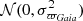 $ \mathcal{N}(0, \sigma_{\rm \varpi_{\it Gaia}}^2) $