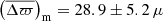 $ \left(\overline{\Delta \varpi}\right)_{\mathrm{m}} = 28.9 \pm 5.2\,\mu $