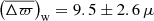 $ \left(\overline{\Delta \varpi}\right)_{\mathrm{w}} = 9.5 \pm 2.6\,\mu $