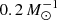 $ 0.2\,{M}_\odot^{-1} $